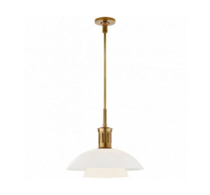 Whitman takpendel antik mässing/vit