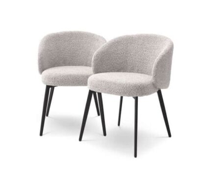 Lloyd karmstol bouclé grey 2-pack