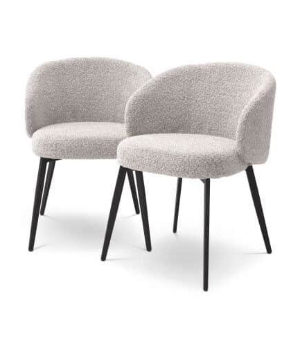Lloyd karmstol bouclé grey 2-pack