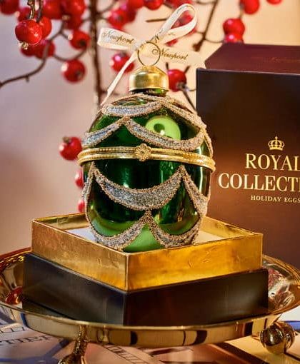 Albert fabergéägg julgransdekoration grön