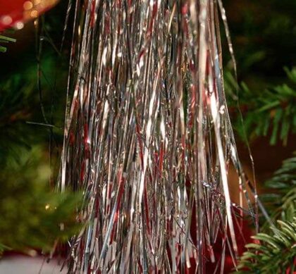 Lametta julgransdekoration glitter silver