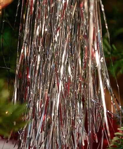 Lametta julgransdekoration glitter silver
