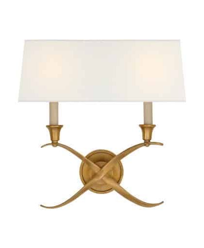 Cross Bouillotte vägglampa antik mässing L