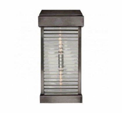 Dunmore Curved Glass Louver vägglampa brons