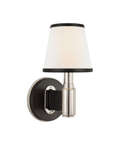Riley vägglampa nickel/mörkbrun