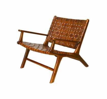 Porto fåtölj konjak armstöd