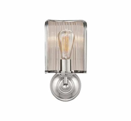 Rivington skärmad vägglampa nickel