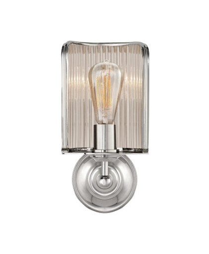 Rivington skärmad vägglampa nickel