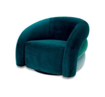 Novelle fåtölj savona sea green velvet