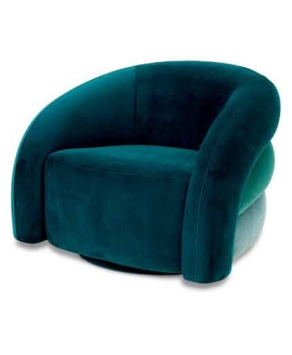 Novelle fåtölj savona sea green velvet