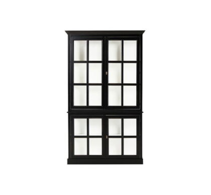 Seethrough vitrinskåp modern black / classic white