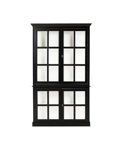Seethrough vitrinskåp modern black / classic white