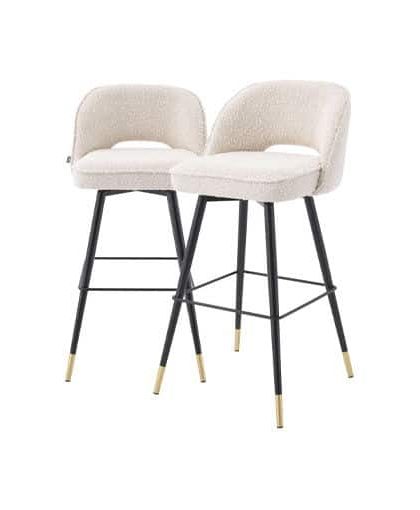 Cliff barstolar bouclé cream 2-set