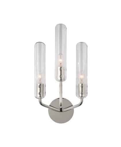 Casoria 17 vägglampa trippel nickel