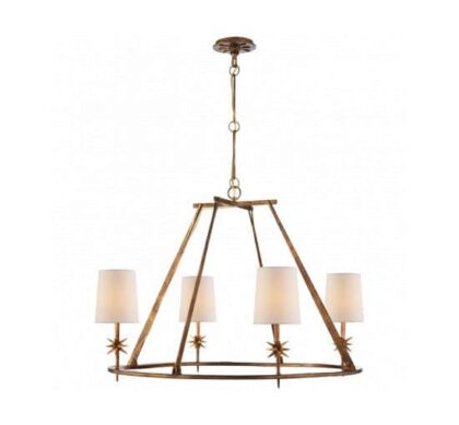 Etoile takkrona rund Gilded Iron