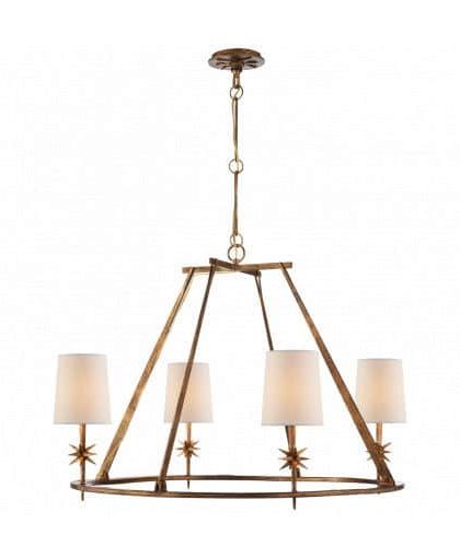 Etoile takkrona rund Gilded Iron