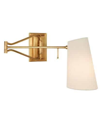 Keil vägglampa antik mässing