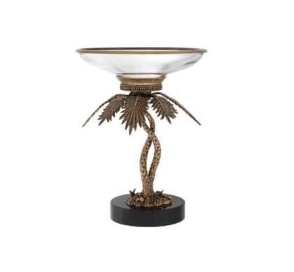 Lindroth skål med fot vintage brass