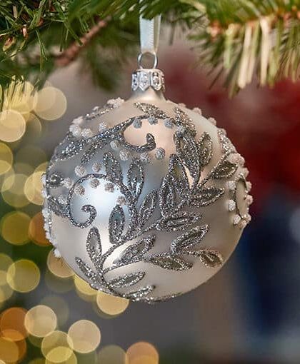 Lux Sparkling Leaves julkula silver