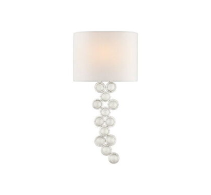 Milazzo vägglampa vänster Burnished Silver Leaf