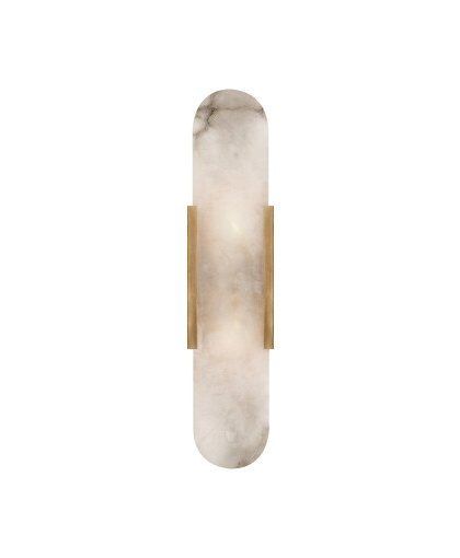 Melange vägglampa förlängd mässing