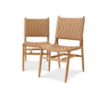 Laroc matstol natural teak 2-set