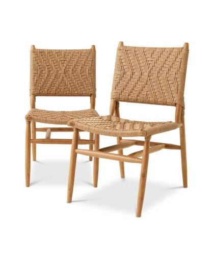 Laroc matstol natural teak 2-set
