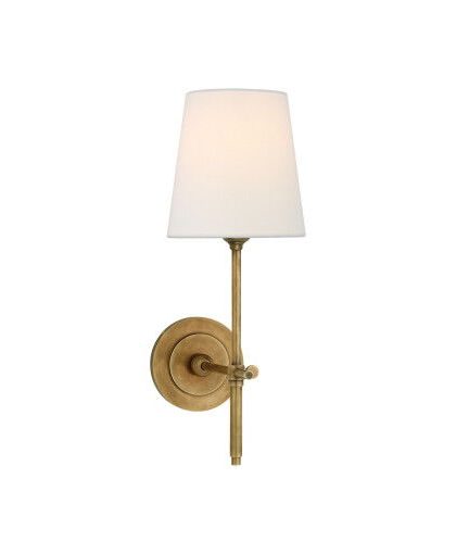 Bryant vägglampa antik mässing/linne