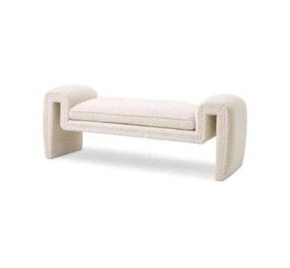 Tondo bänk bouclé cream