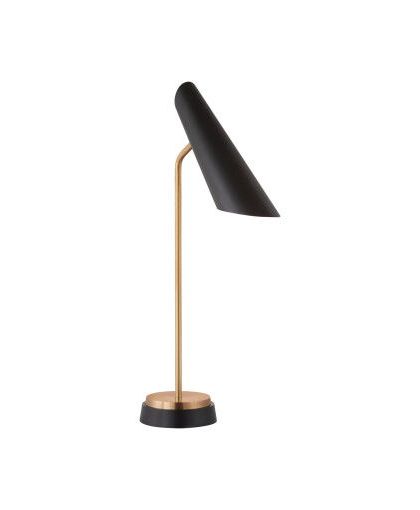 Franca bordslampa antik mässing/svart