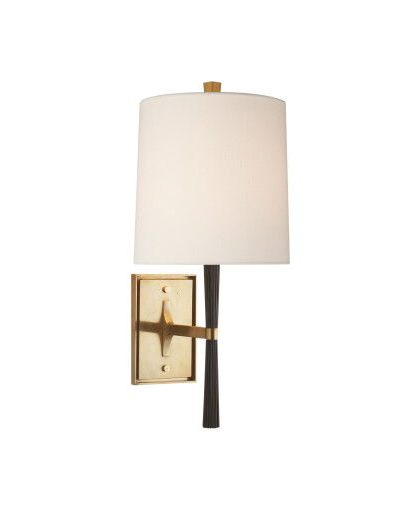 Refined Rib vägglampa ebony/mässing