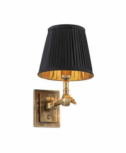 Wentworth vägglampa mässing/svart
