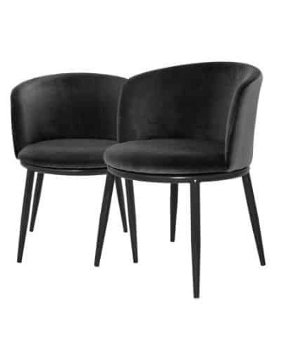 Filmore matstolar cameron black 2-pack