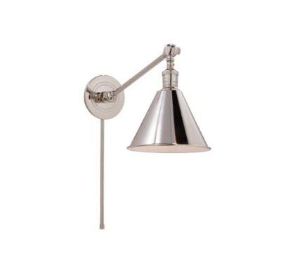 Boston vägglampa nickel