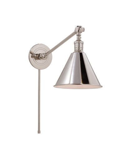 Boston vägglampa nickel