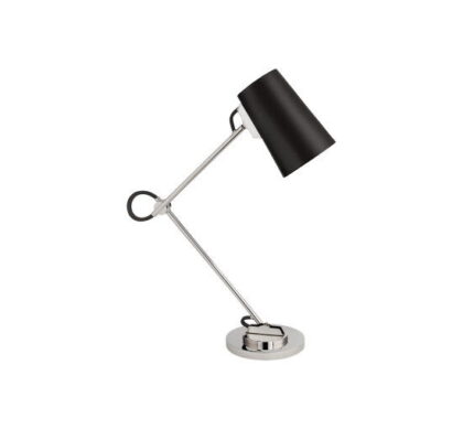 Benton skrivbordslampa justerbar nickel/mörkbrun