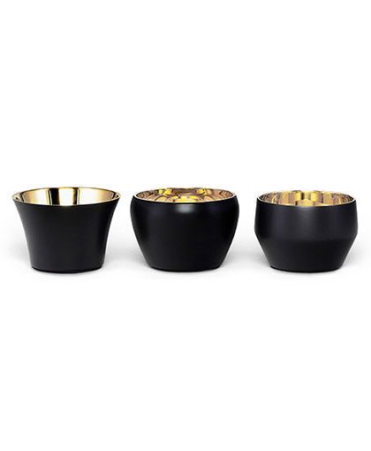 Kin ljushållare 3-pack svart