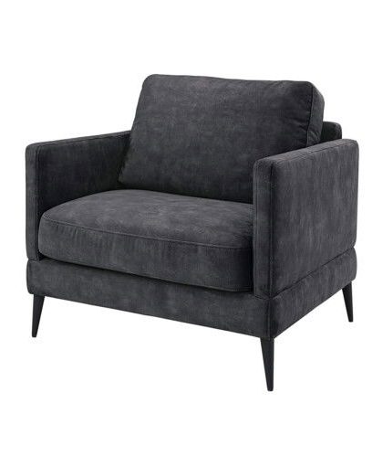Andorra fåtölj velvet dark grey