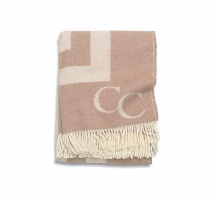 Monogram pläd beige