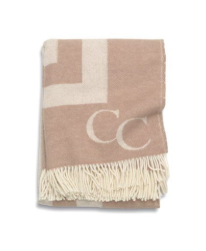 Monogram pläd beige
