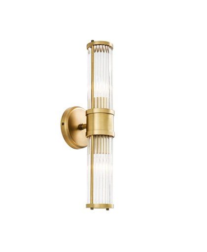 Claridges vägglampa mässing dubbel