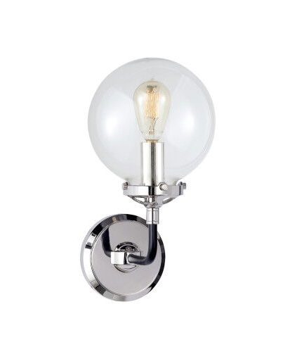 Bistro vägglampa nickel