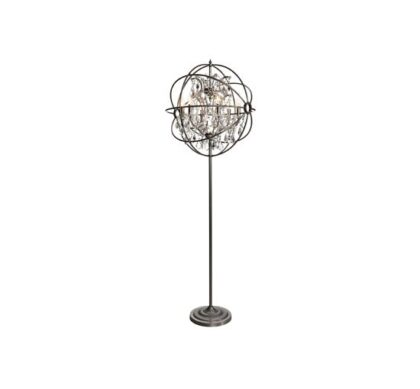 Rome golvlampa natural iron/kristall