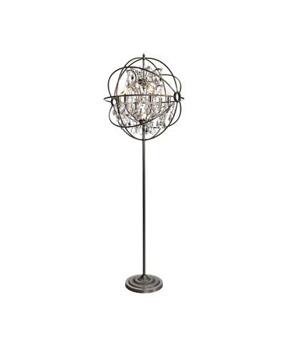 Rome golvlampa natural iron/kristall