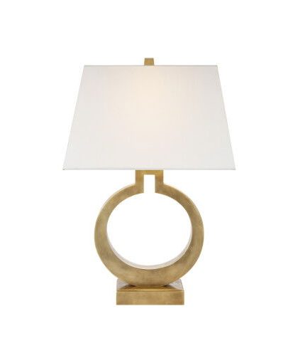 Ring Form bordslampa antik mässing L