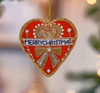 Camden hjärta julgransdekoration röd
