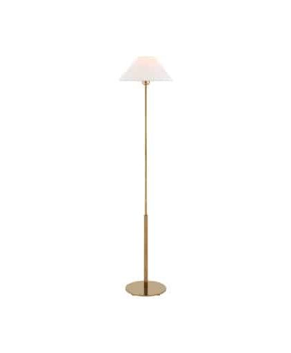 Hackney golvlampa rak antik mässing