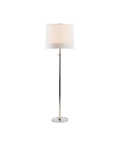 Simple golvlampa silver/Silk Banded
