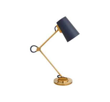 Benton skrivbordslampa justerbar mässing/navy