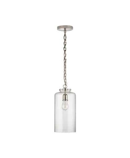 Katie Cylinder takpendel nickel/klarglas